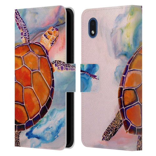 Jody Wright Animals Tranquility Sea Turtle Leather Book Wallet Case Cover For Samsung Galaxy A01 Core (2020)