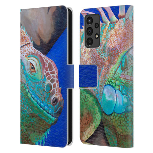 Jody Wright Animals Iguana Attitude Leather Book Wallet Case Cover For Samsung Galaxy A13 (2022)