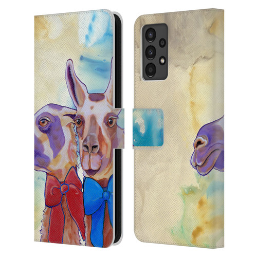 Jody Wright Animals Lovely Llamas Leather Book Wallet Case Cover For Samsung Galaxy A13 (2022)