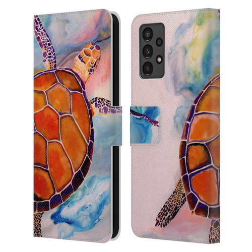 Jody Wright Animals Tranquility Sea Turtle Leather Book Wallet Case Cover For Samsung Galaxy A13 (2022)