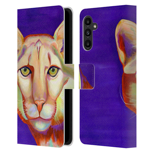 Jody Wright Animals Panther Leather Book Wallet Case Cover For Samsung Galaxy A13 5G (2021)
