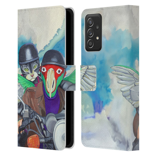 Jody Wright Animals Bikers Different Strokes Leather Book Wallet Case Cover For Samsung Galaxy A52 / A52s / 5G (2021)