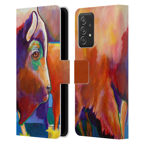 Jody Wright Animals Bison Leather Book Wallet Case Cover For Samsung Galaxy A52 / A52s / 5G (2021)