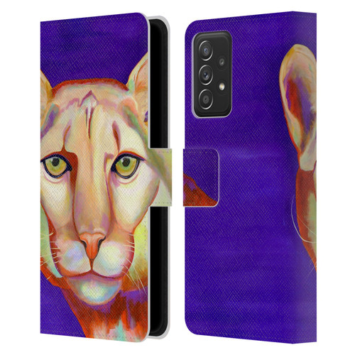 Jody Wright Animals Panther Leather Book Wallet Case Cover For Samsung Galaxy A52 / A52s / 5G (2021)