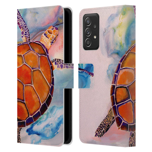 Jody Wright Animals Tranquility Sea Turtle Leather Book Wallet Case Cover For Samsung Galaxy A52 / A52s / 5G (2021)