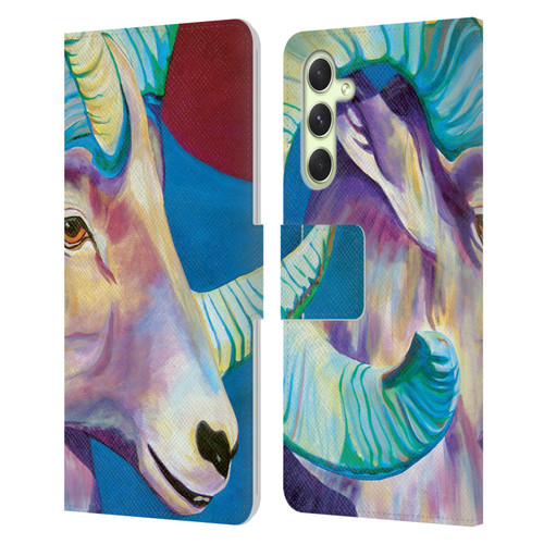 Jody Wright Animals Bighorn Leather Book Wallet Case Cover For Samsung Galaxy A54 5G