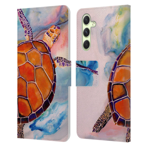 Jody Wright Animals Tranquility Sea Turtle Leather Book Wallet Case Cover For Samsung Galaxy A54 5G