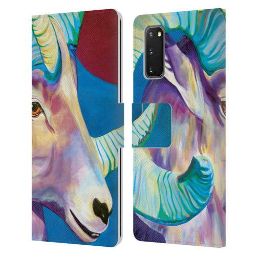 Jody Wright Animals Bighorn Leather Book Wallet Case Cover For Samsung Galaxy S20 / S20 5G