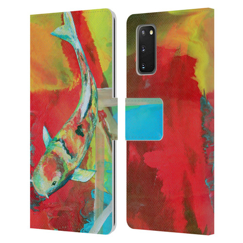 Jody Wright Animals Koi Fish Leather Book Wallet Case Cover For Samsung Galaxy S20 / S20 5G