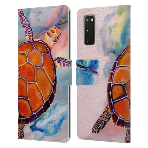 Jody Wright Animals Tranquility Sea Turtle Leather Book Wallet Case Cover For Samsung Galaxy S20 / S20 5G