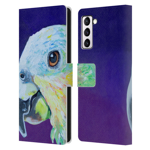 Jody Wright Animals Here's Looking At You Leather Book Wallet Case Cover For Samsung Galaxy S21+ 5G