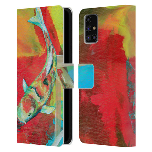 Jody Wright Animals Koi Fish Leather Book Wallet Case Cover For Samsung Galaxy M31s (2020)