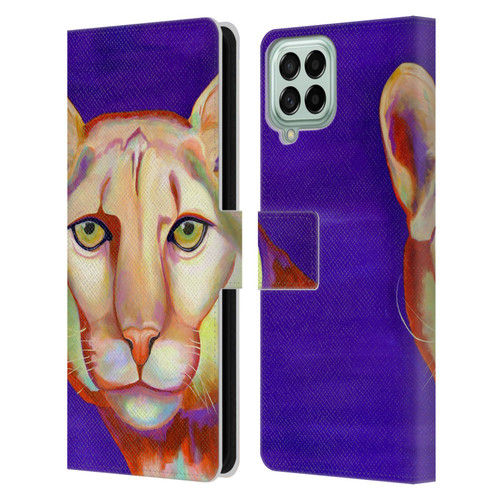 Jody Wright Animals Panther Leather Book Wallet Case Cover For Samsung Galaxy M33 (2022)