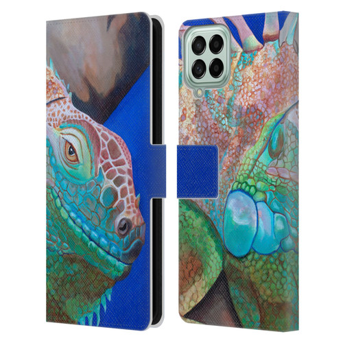 Jody Wright Animals Iguana Attitude Leather Book Wallet Case Cover For Samsung Galaxy M53 (2022)