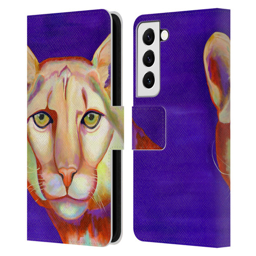 Jody Wright Animals Panther Leather Book Wallet Case Cover For Samsung Galaxy S22 5G