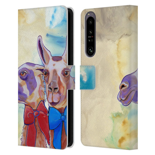 Jody Wright Animals Lovely Llamas Leather Book Wallet Case Cover For Sony Xperia 1 IV