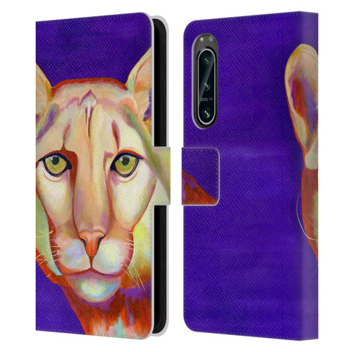 Jody Wright Animals Panther Leather Book Wallet Case Cover For Sony Xperia 5 IV