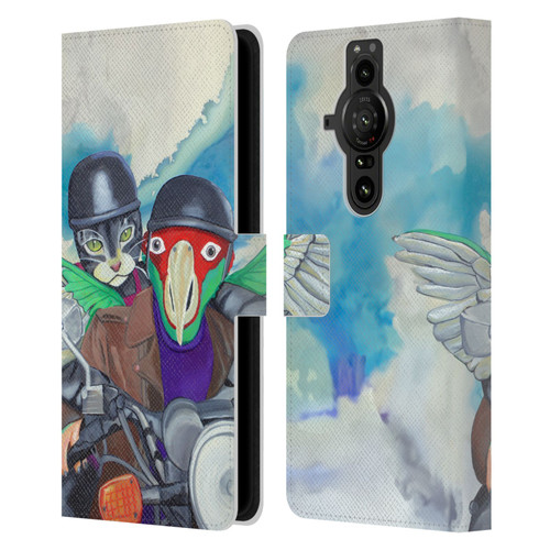 Jody Wright Animals Bikers Different Strokes Leather Book Wallet Case Cover For Sony Xperia Pro-I