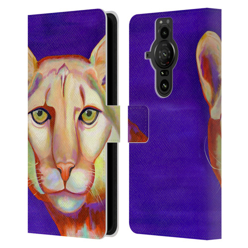 Jody Wright Animals Panther Leather Book Wallet Case Cover For Sony Xperia Pro-I