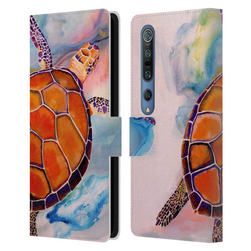 Jody Wright Animals Tranquility Sea Turtle Leather Book Wallet Case Cover For Xiaomi Mi 10 5G / Mi 10 Pro 5G