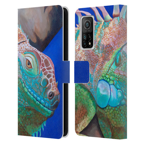 Jody Wright Animals Iguana Attitude Leather Book Wallet Case Cover For Xiaomi Mi 10T 5G
