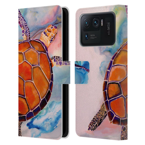 Jody Wright Animals Tranquility Sea Turtle Leather Book Wallet Case Cover For Xiaomi Mi 11 Ultra