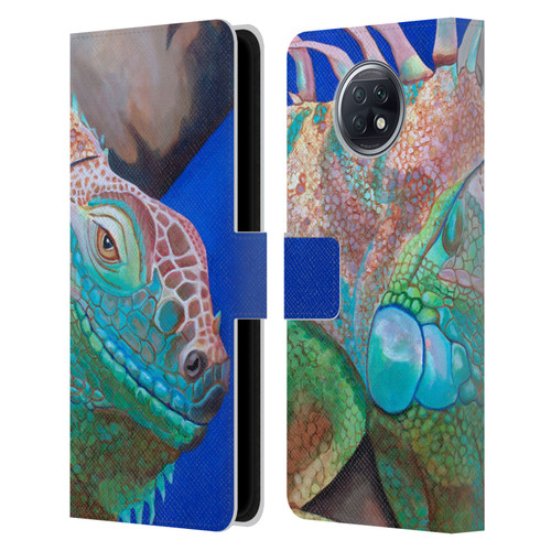 Jody Wright Animals Iguana Attitude Leather Book Wallet Case Cover For Xiaomi Redmi Note 9T 5G