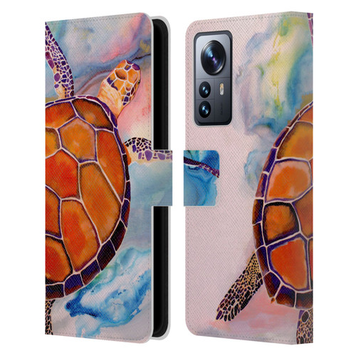 Jody Wright Animals Tranquility Sea Turtle Leather Book Wallet Case Cover For Xiaomi 12 Pro