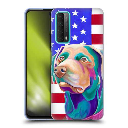 Jody Wright Dog And Cat Collection US Flag Soft Gel Case for Huawei P Smart (2021)
