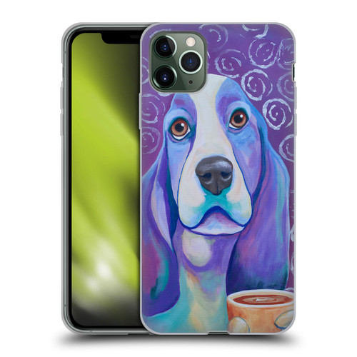 Jody Wright Dog And Cat Collection Caffeine Is Mandatory Soft Gel Case for Apple iPhone 11 Pro Max