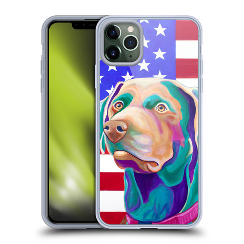 Jody Wright Dog And Cat Collection US Flag Soft Gel Case for Apple iPhone 11 Pro Max