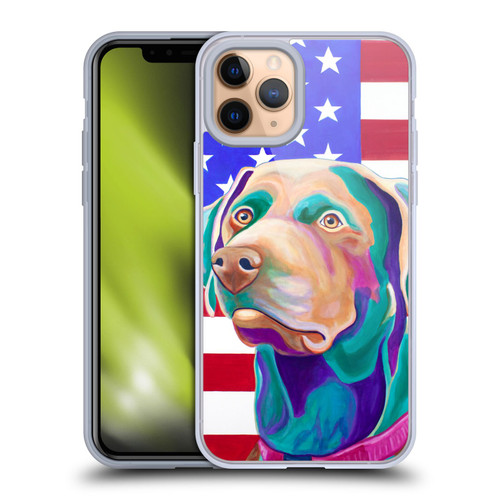 Jody Wright Dog And Cat Collection US Flag Soft Gel Case for Apple iPhone 11 Pro