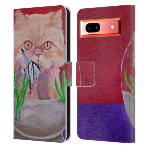 Jody Wright Dog And Cat Collection Infinite Possibilities Leather Book Wallet Case Cover For Google Pixel 7a