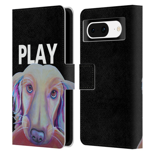 Jody Wright Dog And Cat Collection Playful Leather Book Wallet Case Cover For Google Pixel 8