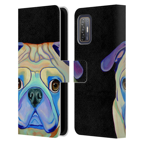 Jody Wright Dog And Cat Collection Pug Leather Book Wallet Case Cover For HTC Desire 21 Pro 5G