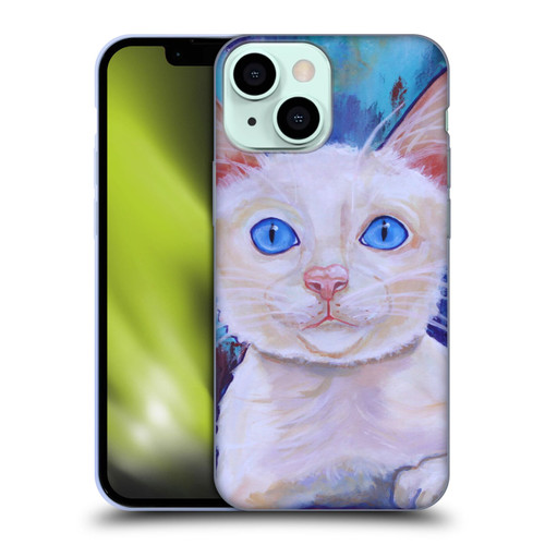 Jody Wright Dog And Cat Collection Pretty Blue Eyes Soft Gel Case for Apple iPhone 13 Mini