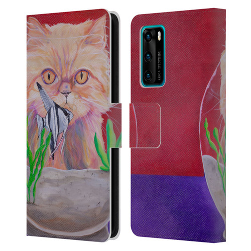 Jody Wright Dog And Cat Collection Infinite Possibilities Leather Book Wallet Case Cover For Huawei P40 5G