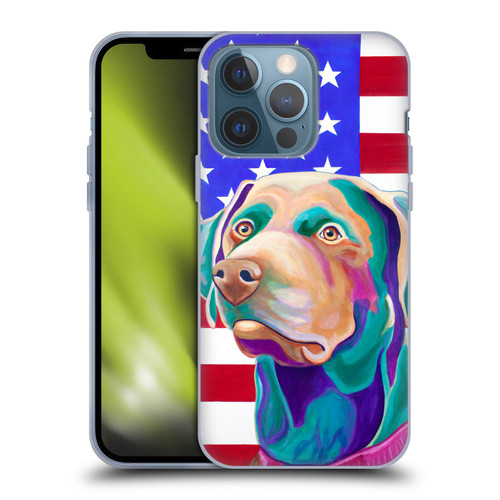 Jody Wright Dog And Cat Collection US Flag Soft Gel Case for Apple iPhone 13 Pro
