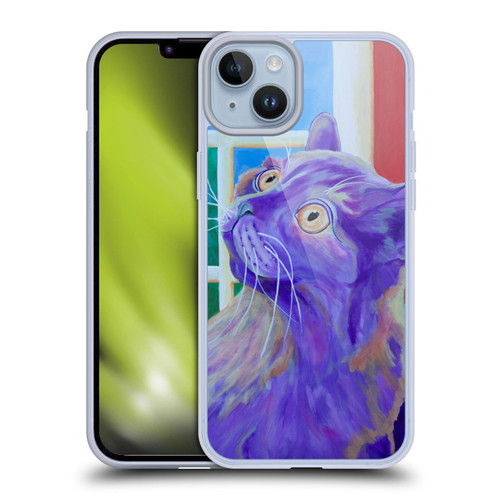 Jody Wright Dog And Cat Collection Just Outside The Window Soft Gel Case for Apple iPhone 14 Plus