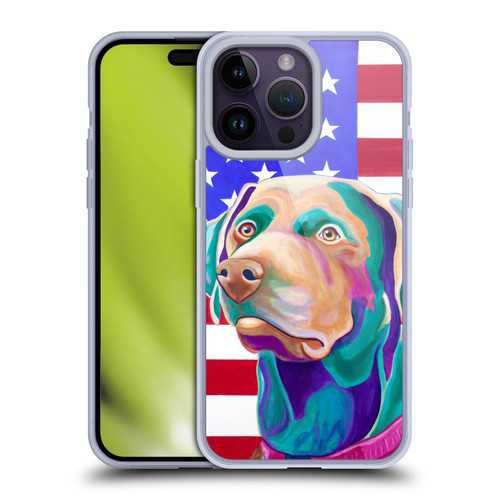 Jody Wright Dog And Cat Collection US Flag Soft Gel Case for Apple iPhone 14 Pro Max