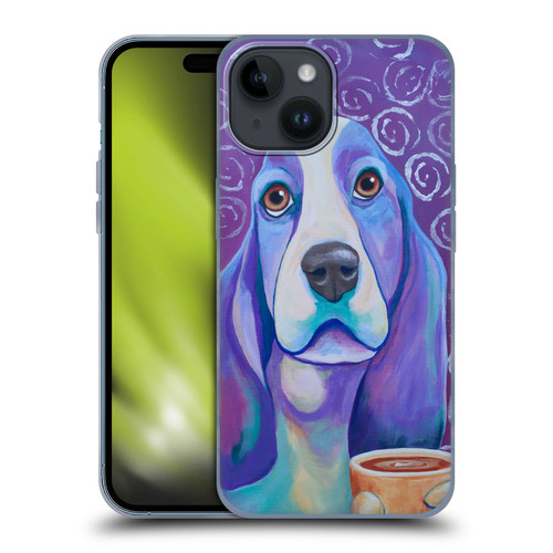 Jody Wright Dog And Cat Collection Caffeine Is Mandatory Soft Gel Case for Apple iPhone 15