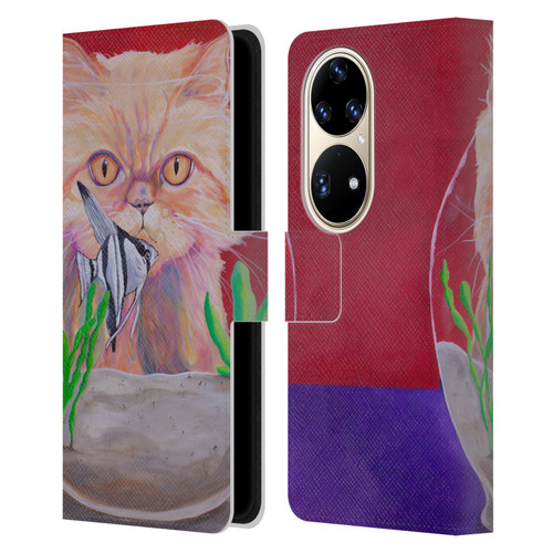 Jody Wright Dog And Cat Collection Infinite Possibilities Leather Book Wallet Case Cover For Huawei P50 Pro