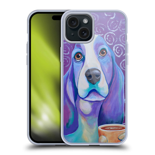 Jody Wright Dog And Cat Collection Caffeine Is Mandatory Soft Gel Case for Apple iPhone 15 Plus