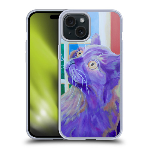 Jody Wright Dog And Cat Collection Just Outside The Window Soft Gel Case for Apple iPhone 15 Plus