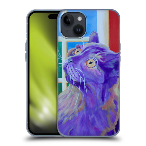 Jody Wright Dog And Cat Collection Just Outside The Window Soft Gel Case for Apple iPhone 15 Plus