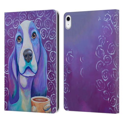 Jody Wright Dog And Cat Collection Caffeine Is Mandatory Leather Book Wallet Case Cover For Apple iPad 10.9 (2022)