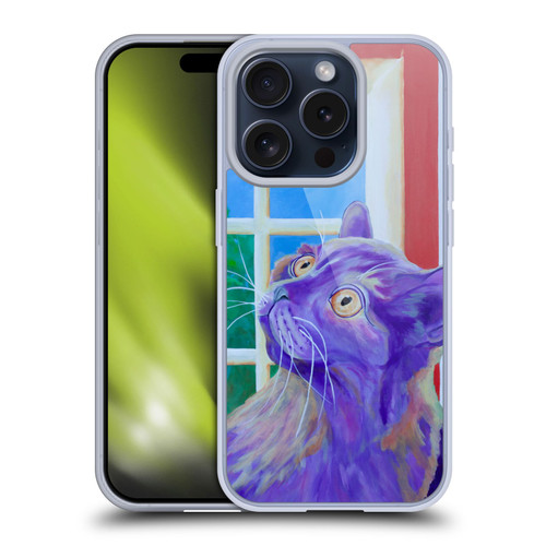 Jody Wright Dog And Cat Collection Just Outside The Window Soft Gel Case for Apple iPhone 15 Pro