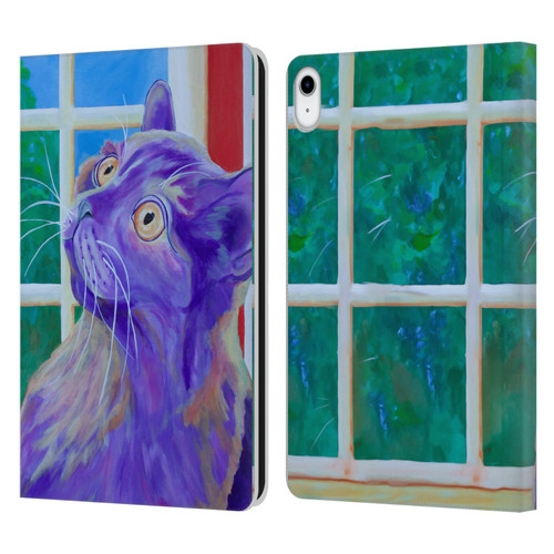 Jody Wright Dog And Cat Collection Just Outside The Window Leather Book Wallet Case Cover For Apple iPad 10.9 (2022)