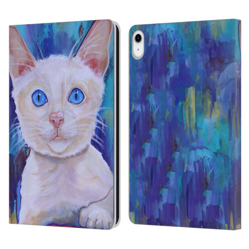 Jody Wright Dog And Cat Collection Pretty Blue Eyes Leather Book Wallet Case Cover For Apple iPad 10.9 (2022)