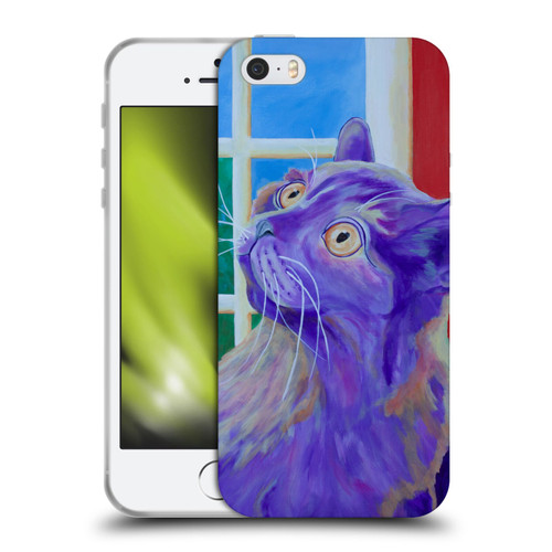 Jody Wright Dog And Cat Collection Just Outside The Window Soft Gel Case for Apple iPhone 5 / 5s / iPhone SE 2016